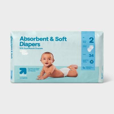 up&up Superabsorb Disposable Diapers pack (34 ct)