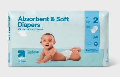 up&up Superabsorb Disposable Diapers pack (34 ct)