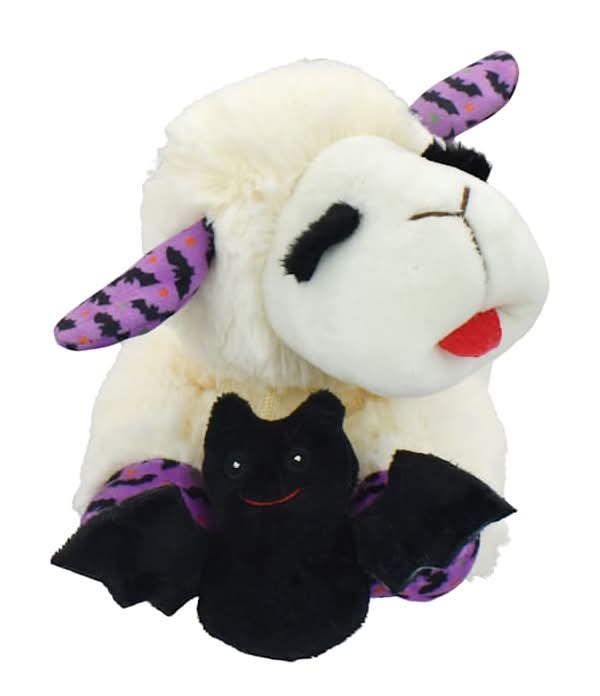 Multipet International Halloween Lamb Chop Holding a Bat for Dogs, 10.5" H, Large
