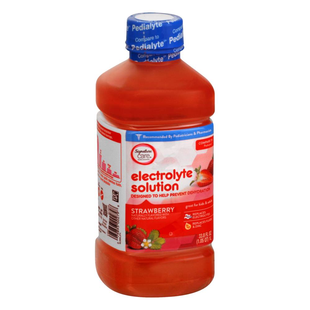 Signature Care Electrolyte Solution, Strawberry (33.8 fl oz)