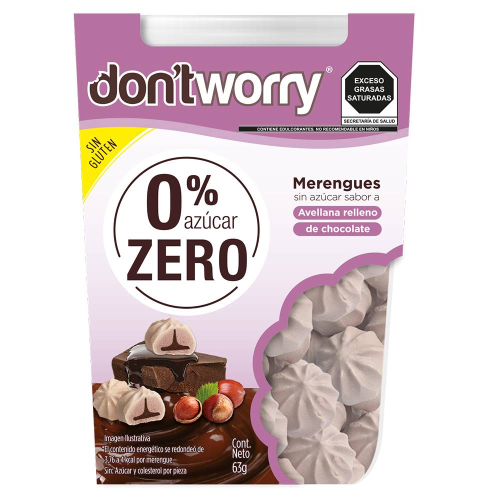 Don't worry merengues rellenos (avellana - chocolate)