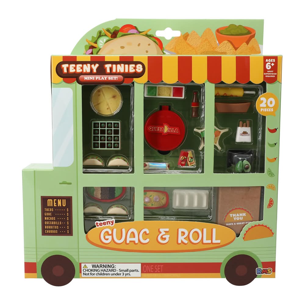 Teeny Tinies Foodie Mini Play Set 20-Piece Guac & Roll