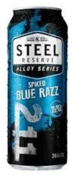 Steel Reserve Alloy Series Spiked Blue Razz Beer (24 fl oz)