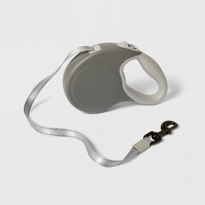 Boots & Barkley Retractable Dog Leash, L, Gray
