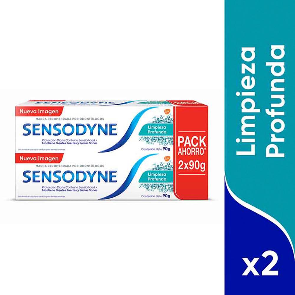 Sensodyne pack pasta dental limpieza profunda (2 x 90 g)