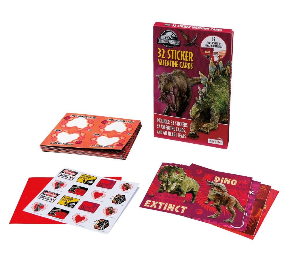 Licensed Valentine's Exchange Cards - Jurassic World