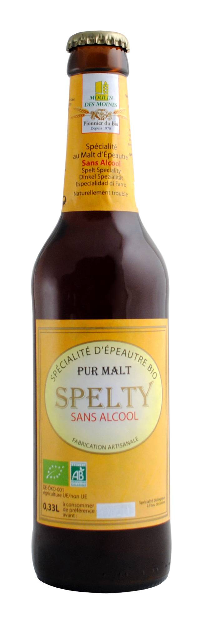 Moulin des Moines - Bière spelty au malt d'épeautre sans alcool (330 ml)