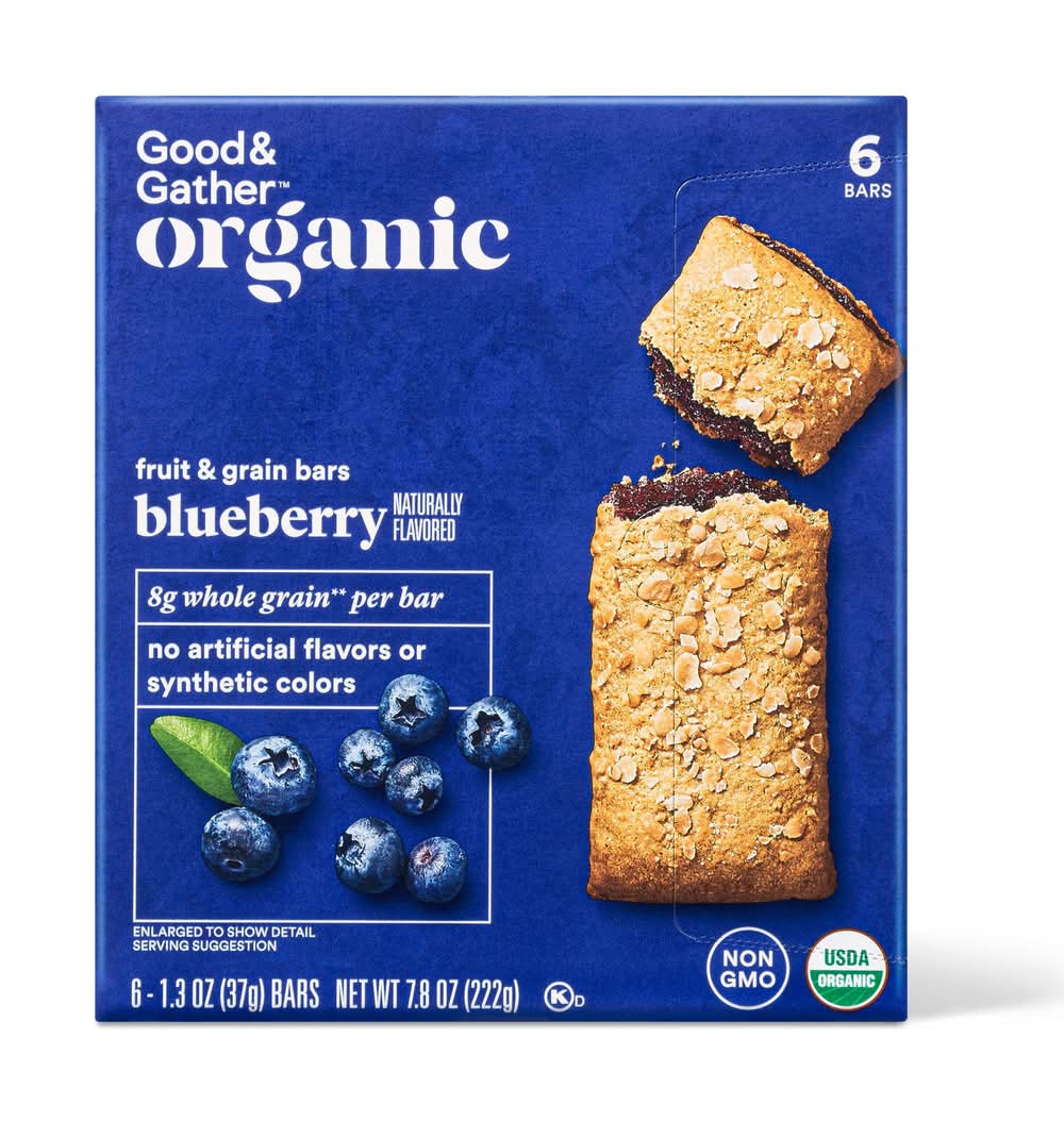 Good & Gather Organic Whole Grain Blueberry Fruit & Grain Bars (7.8 oz)