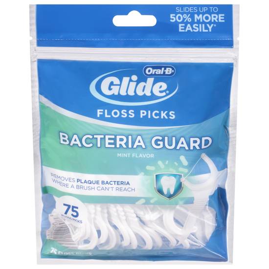 Oral-B Glide Floss Picks Bacteria Guard Mint Flavor (75 ct)