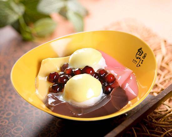 包心布丁煉乳 Egg Pudding with Condensed Milk and Stuffed Tapioca