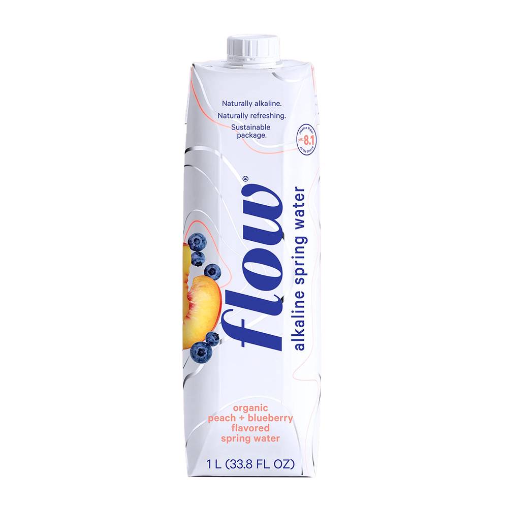 Flow Alkaline Spring Water, Peach-Blueberry (1 L)