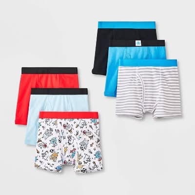 Cat & Jack Toddler Boys' Monsters Boxer Briefs, Assorted (6 ct)
