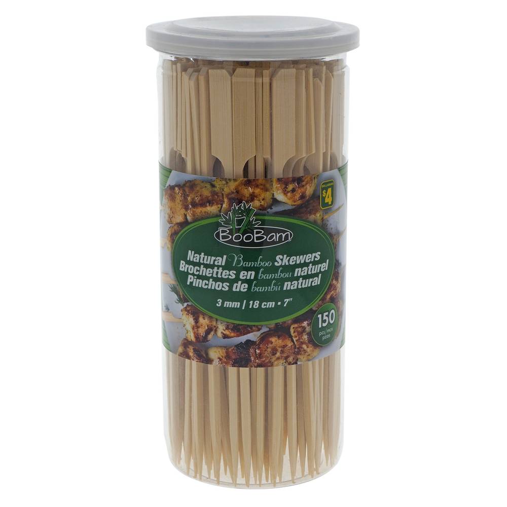 Bamboo Skewer W/Wide End In Jar, 150pc