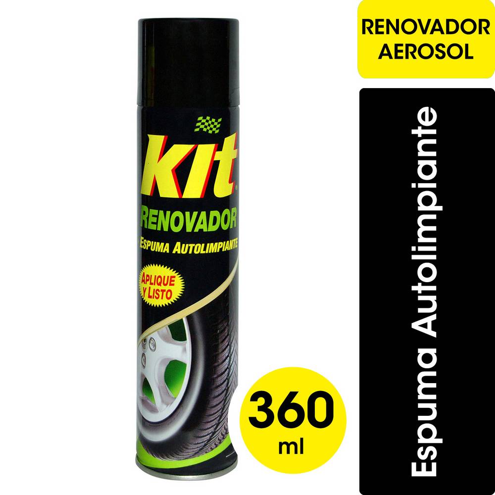 Kit · Espuma renovadora autolimpiante para neumáticos