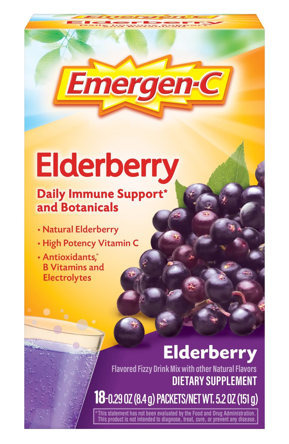 Emergen-C Elderberry Drink Mix (5.2 oz)