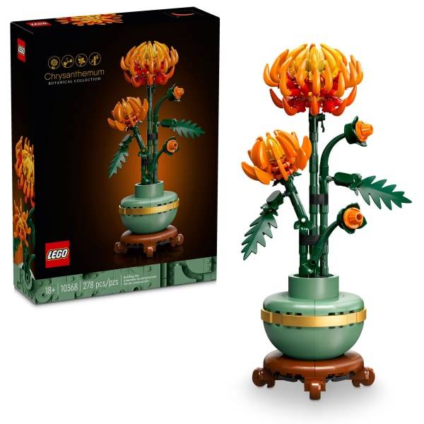 LEGO Icons Chrysanthemum Flower Décor Building Set for Home Décor 10368