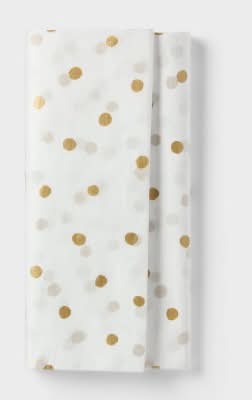 Spritz Gold Metallic Ink on White Pegged Tissue Paper (8 ct)