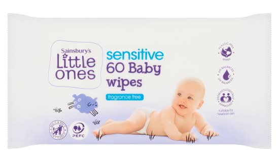 Sainsbury's Little Ones Sensitive Baby Wipes (60 pack)