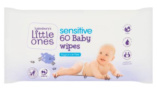 Sainsbury's Little Ones Sensitive Baby Wipes (60 pack)