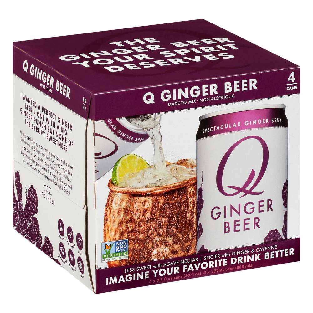 Q Mixers Ginger Beer Mixer (4 ct, 7.5 fl oz)