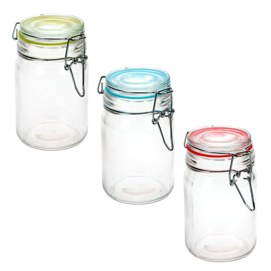 Family Chef Jars With Clip Lids (3 ct)