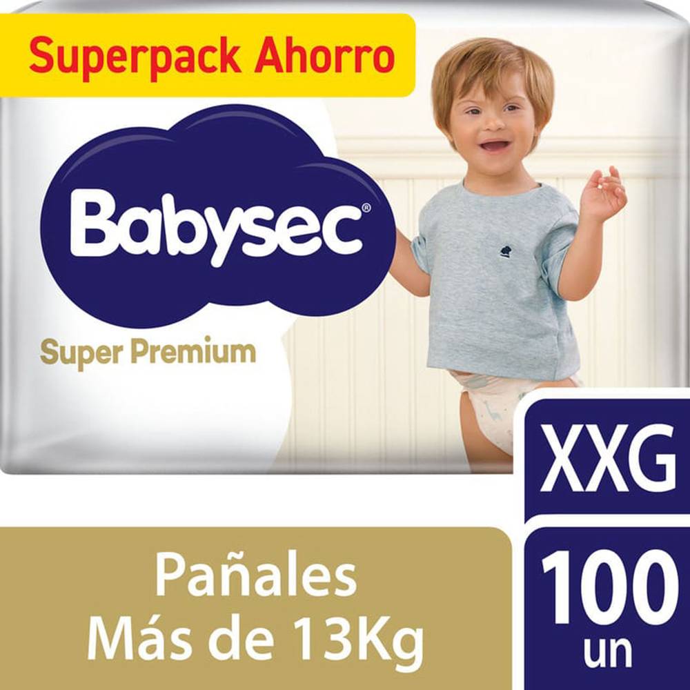 Babysec pañales súper premium xxg (100 u)