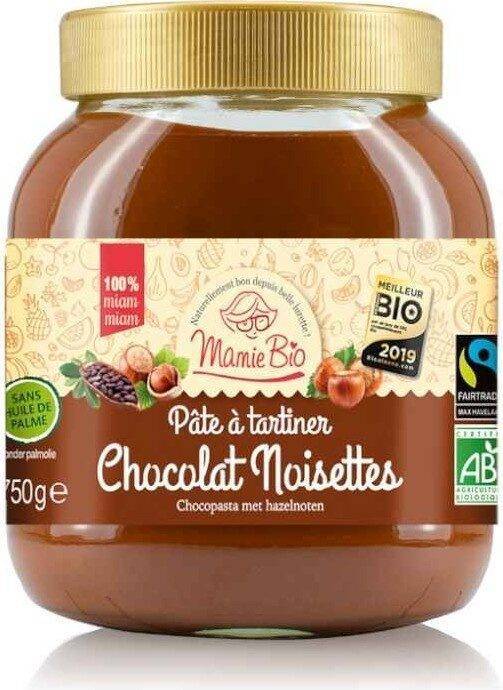 Mamie Bio - Pate à tartiner chocolat noisette équitable bio (750g)