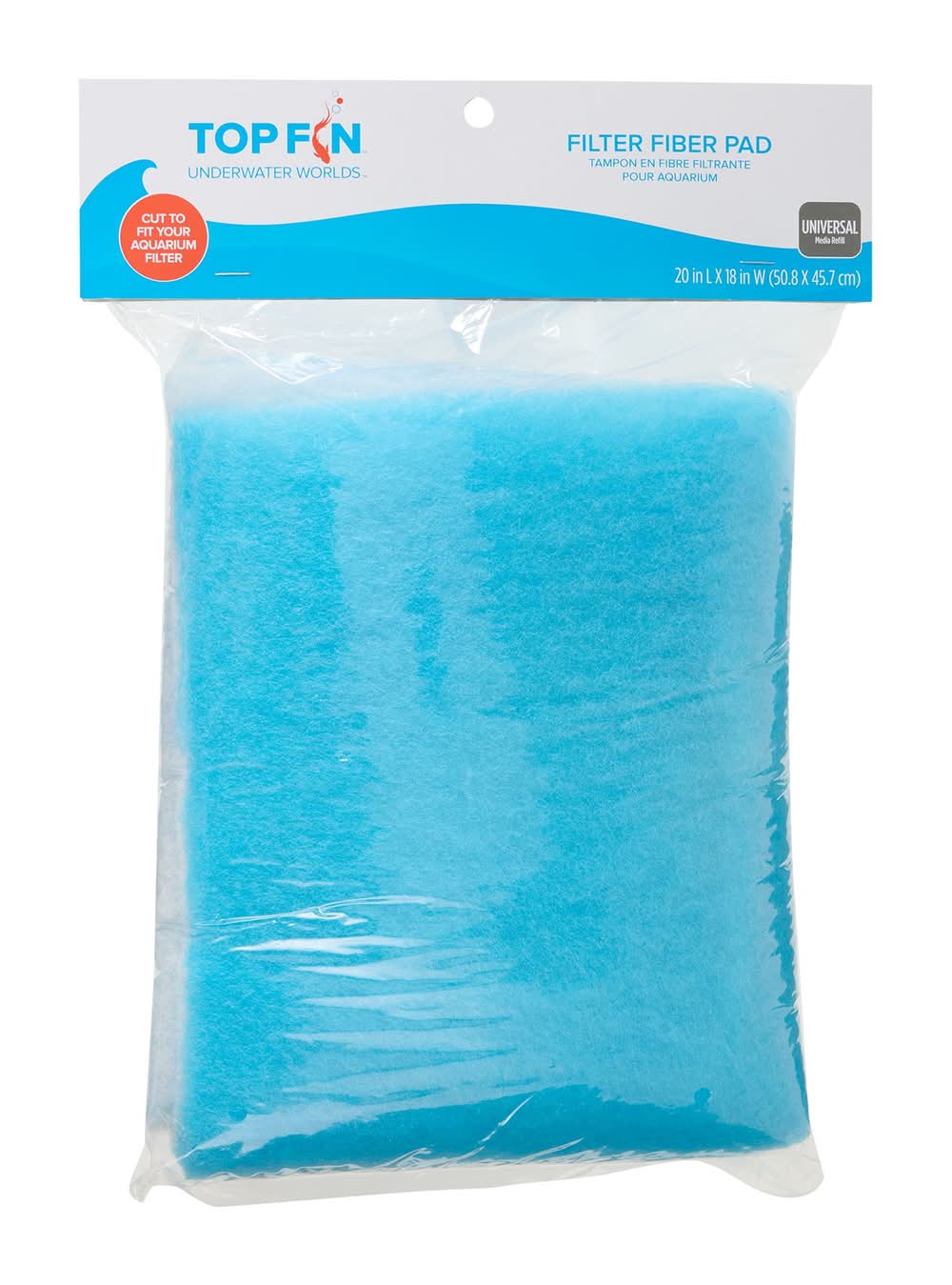 Top Fin® Filter Fiber Pad U-Media (Size: 20\"L X 1\"W)