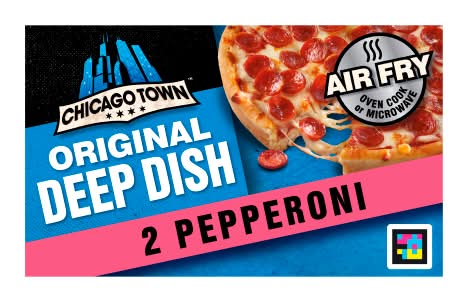 Chicago Town Pepperoni, Original Deep Dish Pizzas (2 x 155g)