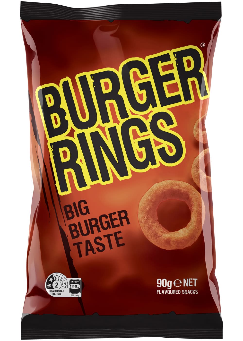 Burger Rings Flavoured Taste Snacks, Burger (90g)