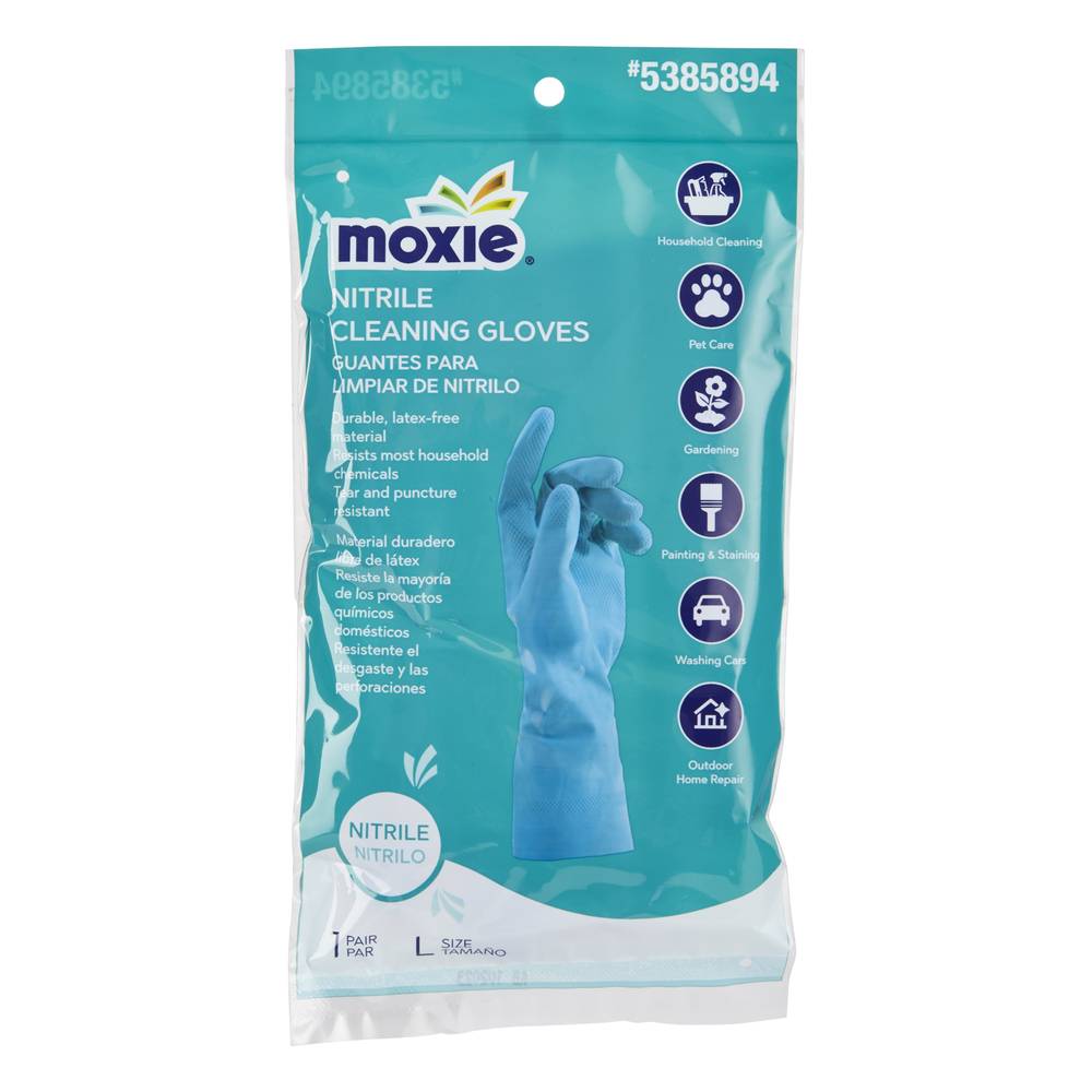 MOXIE 2-Count Large Nitrile Reusable Cleaning Gloves | 401082