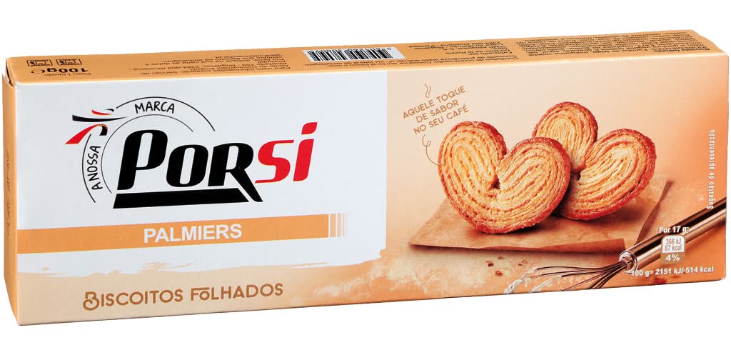 PorSi - Palmiers, embalagem de 100g