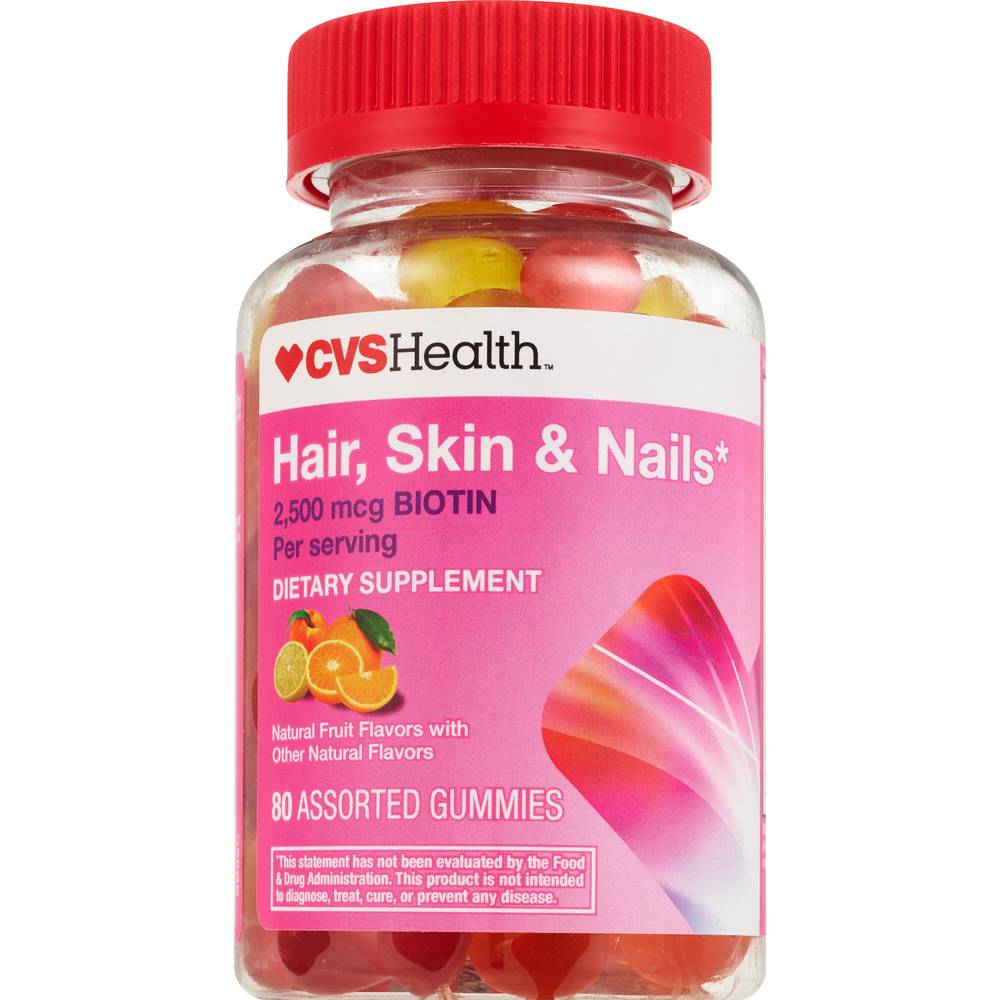 Cvs Health Hair, Skin & Nails Biotin Gummies, 80 Ct