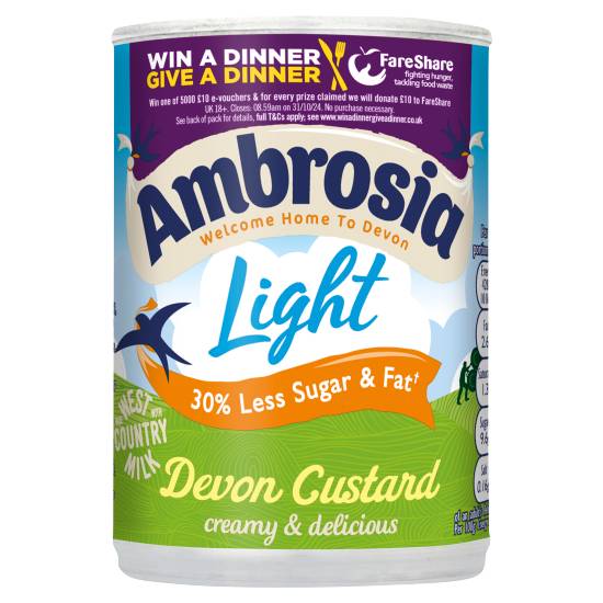 Ambrosia Light Devon Custard Can
