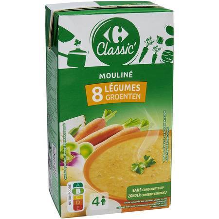 Carrefour Classic' - Soupe mouliné, 8 légumes (1L)