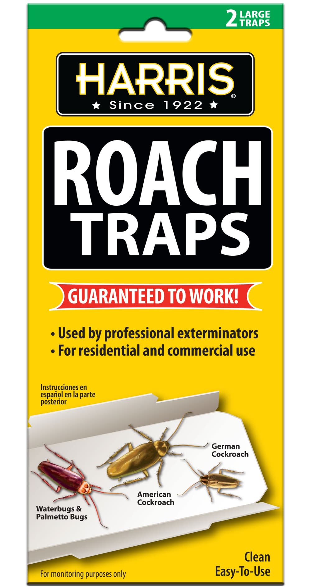 Harris Easy-To-Use Roach Indoor Glue Cartridge Insect Trap 2 -Pack