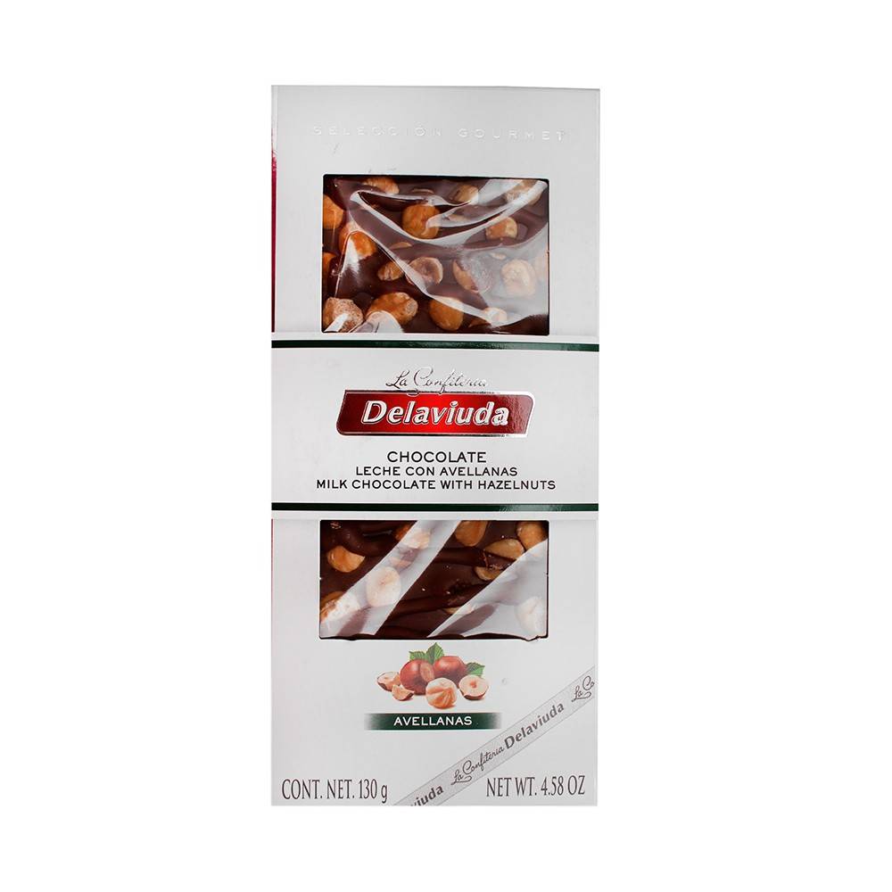 Delaviuda · Chocolate de leche con avellanas (130 g)