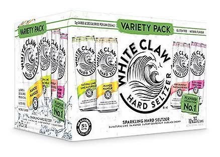 White Claw Sparkling Hard Seltzer, Assorted (12 x 355 ml)