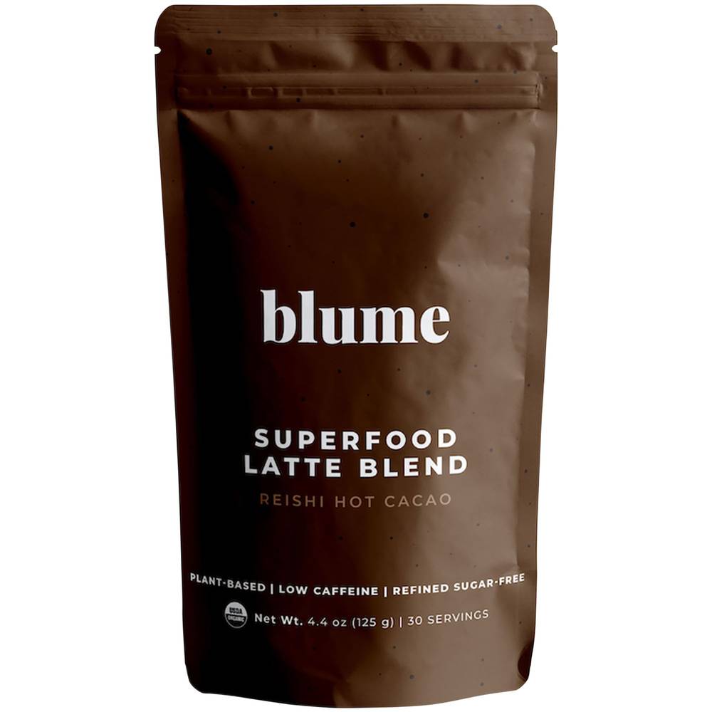 Blume Organic Superfood Latte Powder Blend, Reishi Hot Cocoa (4.4 oz)