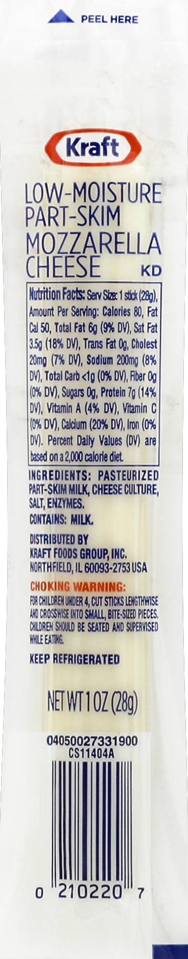 Kraft Low-Moisture Part-Skim Mozzarella Cheese