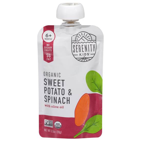 Serenity Kids Organic Sweet Potato & Spinach With Avocado Oil