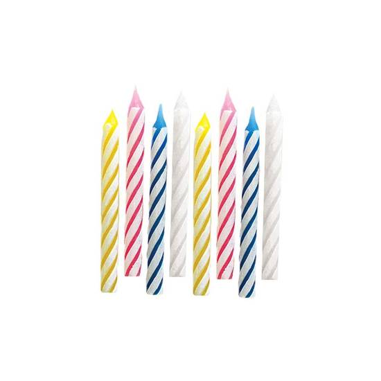 Amscan Assorted Stripe Spiral Candles (24 ct)