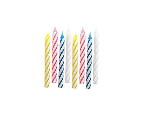 Amscan · Assorted Stripe Spiral Candles (24 ct)