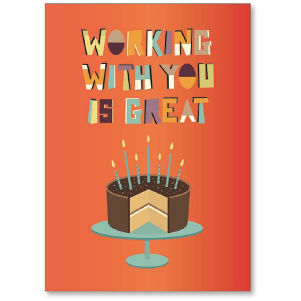 Viabella Coworker Birthday Card With Envelope, 5" x 7"