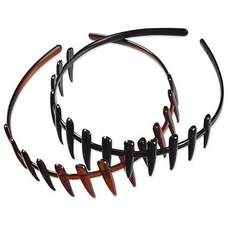 Scunci Flexible Plastic Tiger Tooth Headbands - 2.0 ea