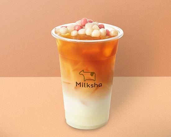 圓仔烏龍拿鐵 Oolong Milk Tea with mini Tangyuan
