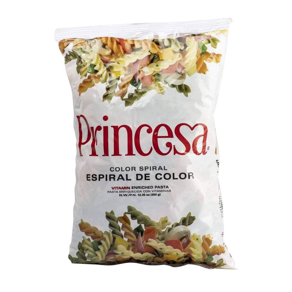 Pasta Espirales de Colores Princesa Enriquecida 350 g