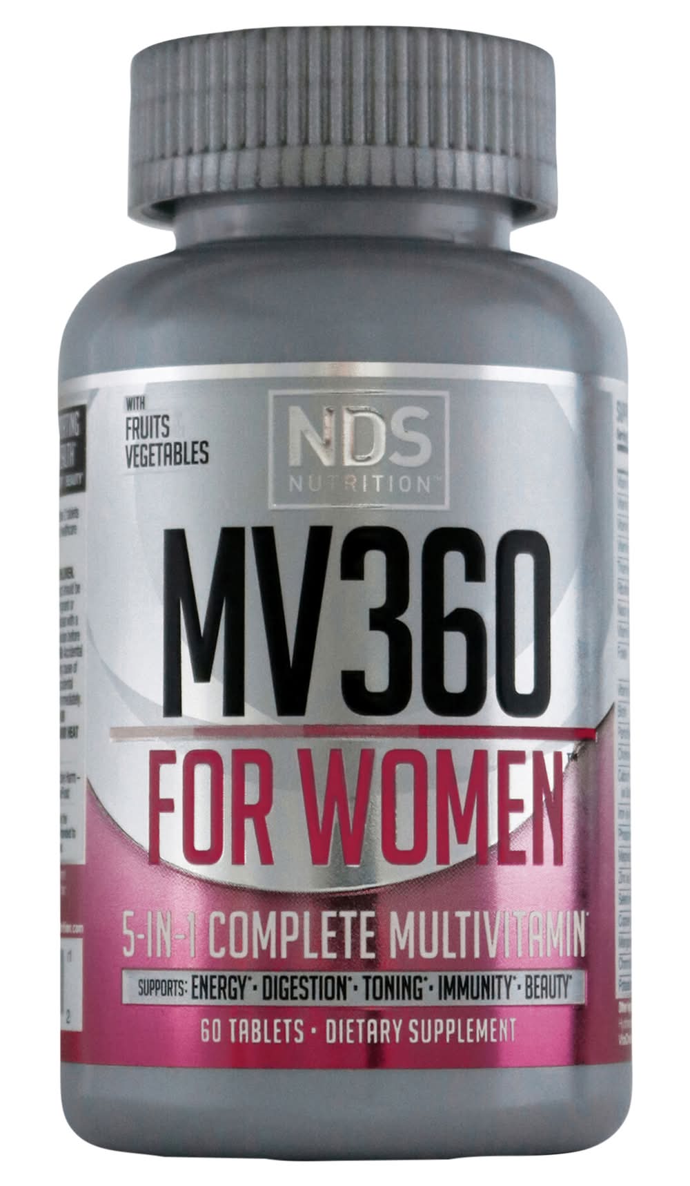 NDS Nutrition 5-In-1 Complete Multivitamin Mv360 For Women Dietary Supplements (60 ct)