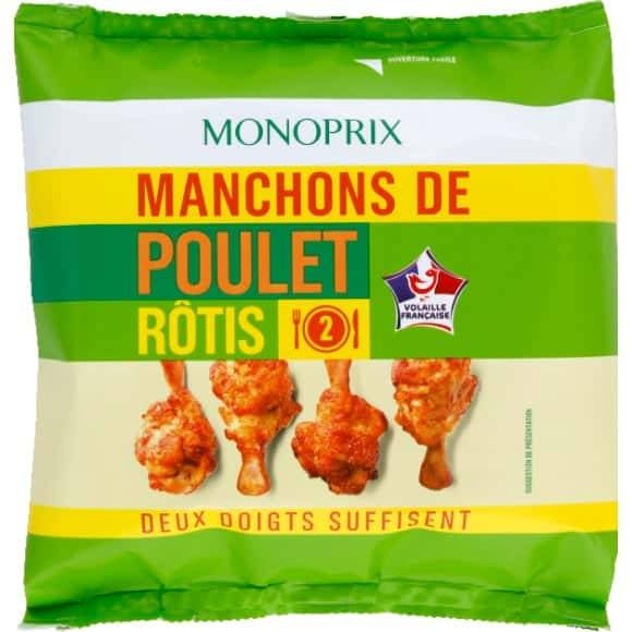 Monoprix Manchons De Poulet Nature Le Sachet De 250 G