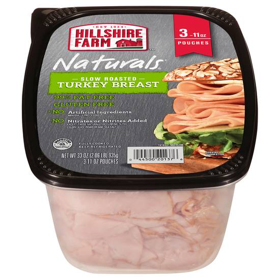 Hillshire Farm Naturals Slow Roasted Turkey Breast (3 x 11 oz)